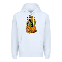 White pumpkin polka dot, sunflower Premium Hoodie - JahusDesignShop