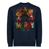 Navy Christmas merry mama messy bun Heavyweight Sweatshirt - Jasminsmagicworld