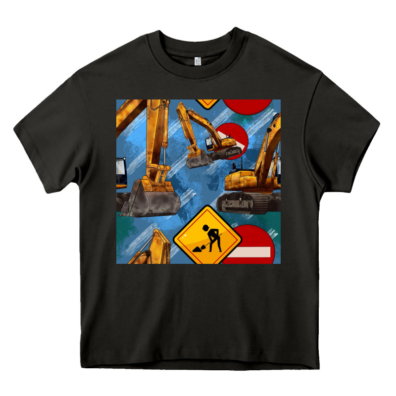 Excavator Seamless Pattern Heavy Core Tee by BundleAndBundleShop | Teevron
