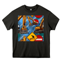 Asphalt excavator seamless pattern Heavy Core Tee - BundleAndBundleShop