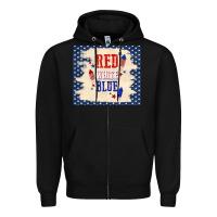 Black red white blue Zipper Hoodie - TumblerDesignByShophia