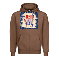 Chestnut red white blue Zipper Hoodie - TumblerDesignByShophia