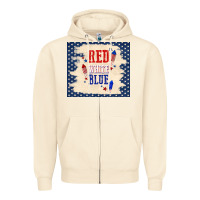 Sandshell red white blue Zipper Hoodie - TumblerDesignByShophia