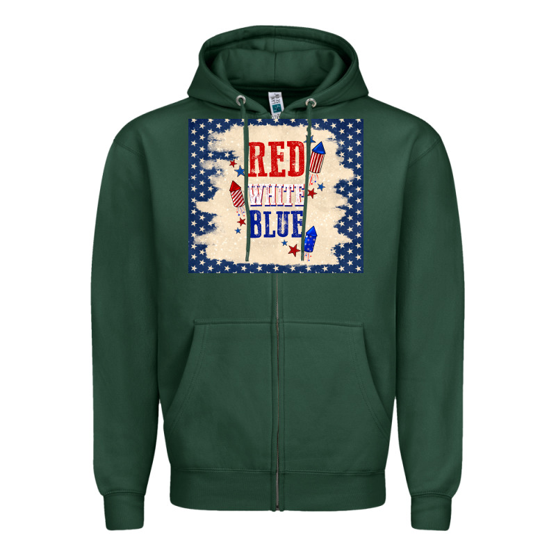Red White Blue Zipper Hoodie by TumblerDesignByShophia | Teevron