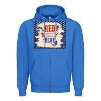 True Royal red white blue Zipper Hoodie - TumblerDesignByShophia