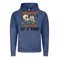 Vintage Denim surviving fatherhood one beer at a time Vintage Hoodie - MaliasSmallBusiness