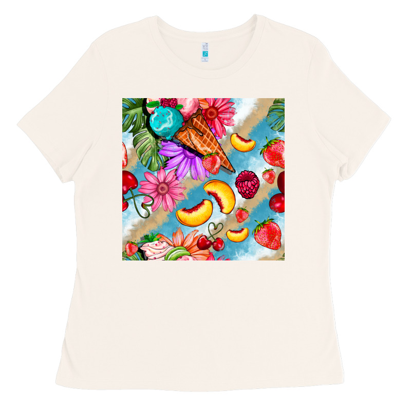 Flowers Ice Cream Fruit Ladies Tee by BundleAndBundleShop | Teevron