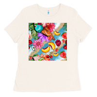 Bone flowers ice cream fruit Ladies Tee - BundleAndBundleShop