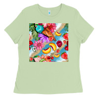 Matcha flowers ice cream fruit Ladies Tee - BundleAndBundleShop