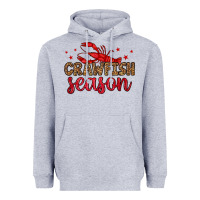 Heather Grey crawfish season Heavyweight Hoodie - OliviaCreatesArt