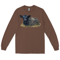 Chestnut Black Angus Calf Illustrations Long Sleeve Tee - LillyAllenDesigns