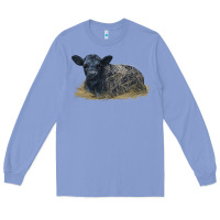 Colony Blue Black Angus Calf Illustrations Long Sleeve Tee - LillyAllenDesigns