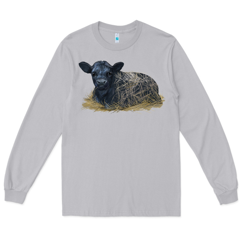 Black Angus Calf Illustrations Long Sleeve Tee by LillyAllenDesigns | Teevron