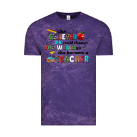 Cloud Purple she believed she could change the world so she bec Vintage Tee - NancyCooperArtShop