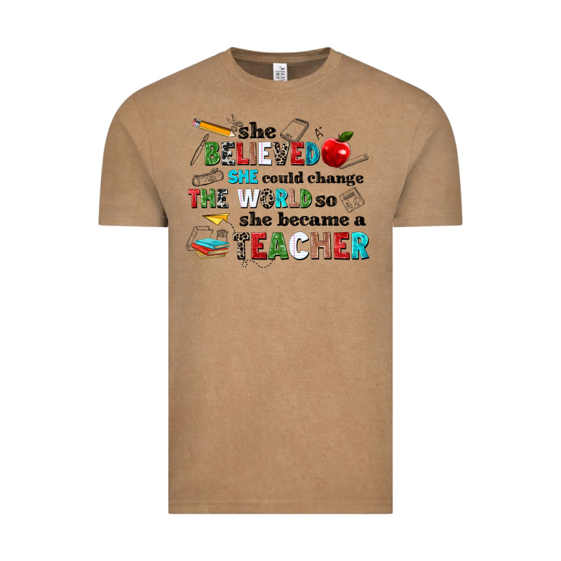 She Believed She Could Change The World So She Bec Vintage Tee by NancyCooperArtShop | Teevron
