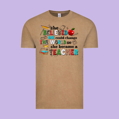 She Believed She Could Change The World So She Bec Vintage Tee Designed By Nancycooperartshop