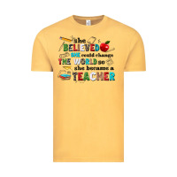 Vintage Mustard she believed she could change the world so she bec Vintage Tee - NancyCooperArtShop