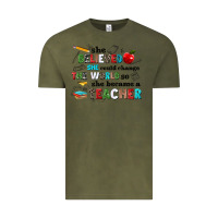 Vintage Olive she believed she could change the world so she bec Vintage Tee - NancyCooperArtShop