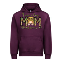 Mauve Wine Iam Boy Mom Nothing Scares Me Urban Hoodie - CowhideDigitalArt