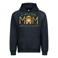 Navy Iam Boy Mom Nothing Scares Me Urban Hoodie - CowhideDigitalArt