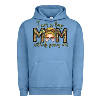 Pigment Pebble Blue Iam Boy Mom Nothing Scares Me Urban Hoodie - CowhideDigitalArt