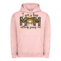 Pigment Salmon Iam Boy Mom Nothing Scares Me Urban Hoodie - CowhideDigitalArt
