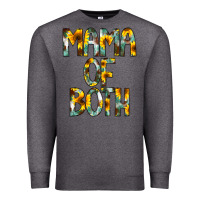 Charcoal Heather Mama of Both Premium Sweatshirt - CowCowDesign