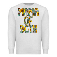 Oatmeal Heather Mama of Both Premium Sweatshirt - CowCowDesign
