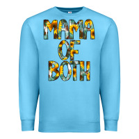 Ocean Blue Mama of Both Premium Sweatshirt - CowCowDesign