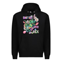 Black Easter Saurus Rex Easter Day Premium Hoodie - CowGirlArtShop