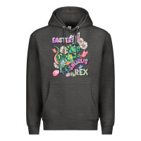 Charcoal Heather Easter Saurus Rex Easter Day Premium Hoodie - CowGirlArtShop
