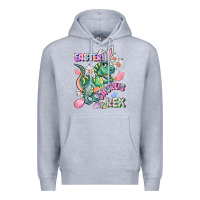 Heather Grey Easter Saurus Rex Easter Day Premium Hoodie - CowGirlArtShop