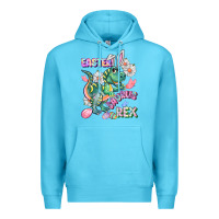 Ocean Blue Easter Saurus Rex Easter Day Premium Hoodie - CowGirlArtShop