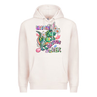 Pale Pink Easter Saurus Rex Easter Day Premium Hoodie - CowGirlArtShop