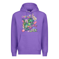 Purple Easter Saurus Rex Easter Day Premium Hoodie - CowGirlArtShop