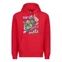 Red Easter Saurus Rex Easter Day Premium Hoodie - CowGirlArtShop