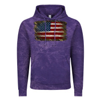 Cloud Purple Camouflage Usa Flag Background Vintage Hoodie - Jasminsmagicworld