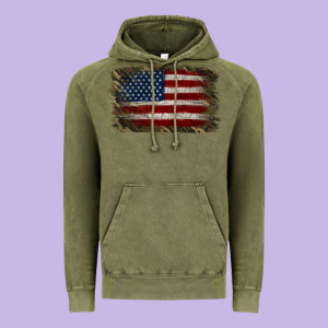 Camouflage Usa Flag Background Vintage Hoodie Designed By Jasminsmagicworld