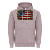 Vintage Zinc Camouflage Usa Flag Background Vintage Hoodie - Jasminsmagicworld