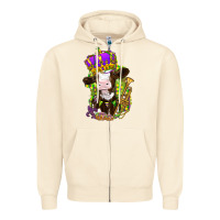 Sandshell Mardi Gras Cow Zipper Hoodie - HowdyJamesFarm