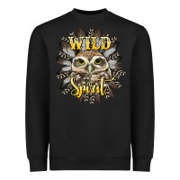 Black wild spirit owl Heavyweight Sweatshirt - BarkalooDesign
