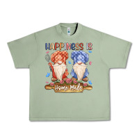 Oil Green happiness is homemade Urban Heavy Tee - MaliasSmallBusiness