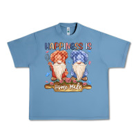 Pebble Blue happiness is homemade Urban Heavy Tee - MaliasSmallBusiness