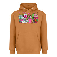 Meerkat pink christmas snowman coffee cups Heavyweight Hoodie - OliviaCreatesArt