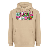 Mushroom pink christmas snowman coffee cups Heavyweight Hoodie - OliviaCreatesArt