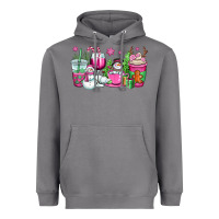 Storm pink christmas snowman coffee cups Heavyweight Hoodie - OliviaCreatesArt