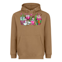 Toasted Coconut pink christmas snowman coffee cups Heavyweight Hoodie - OliviaCreatesArt