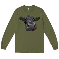 Army Green Black Angus Heifer Long Sleeve Tee - LillyAllenDesigns