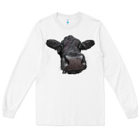 White Black Angus Heifer Long Sleeve Tee - LillyAllenDesigns