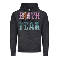 Vintage Black faith over fear Vintage Hoodie - NancyCooperArtShop